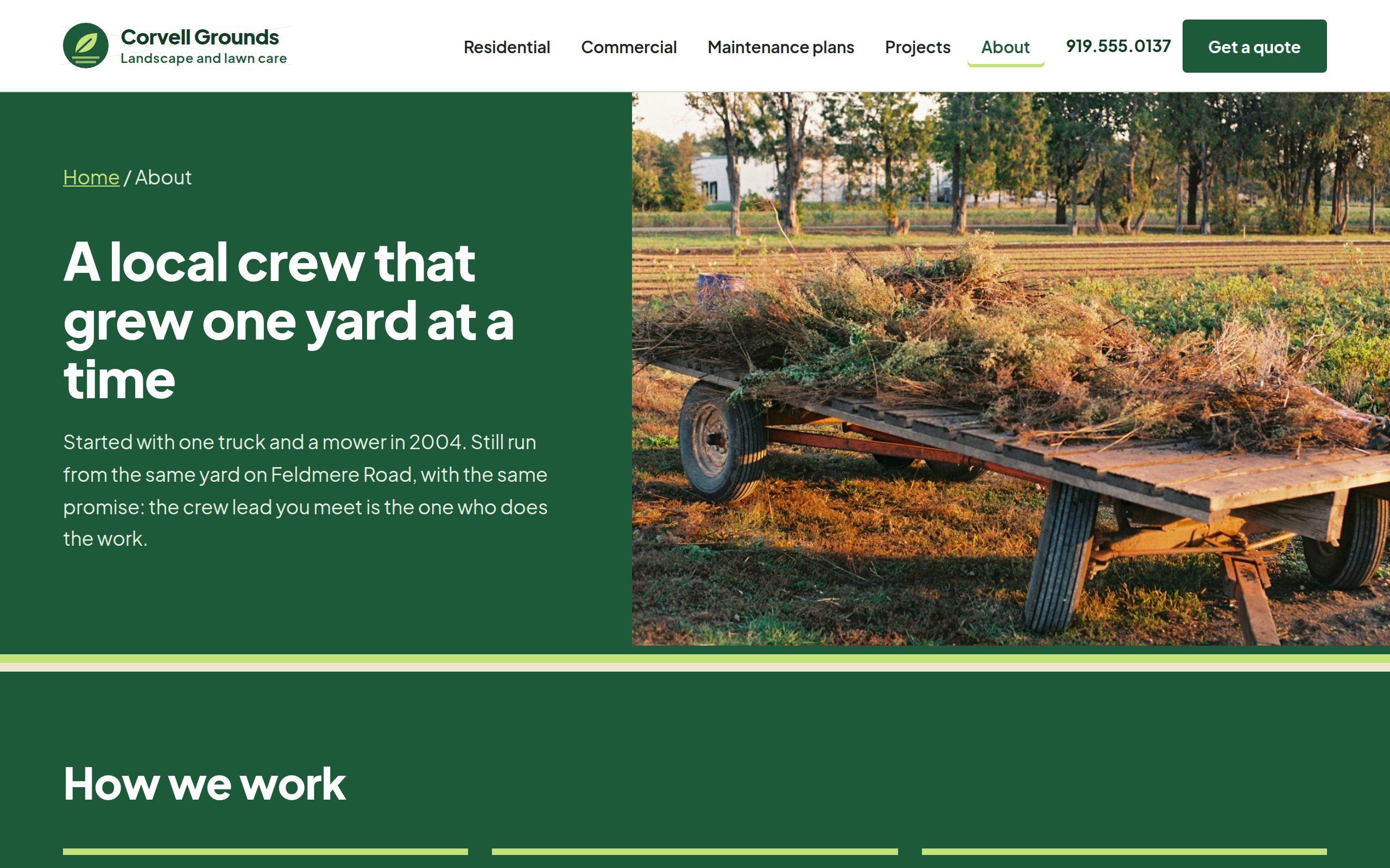 Corvell Grounds about us page
