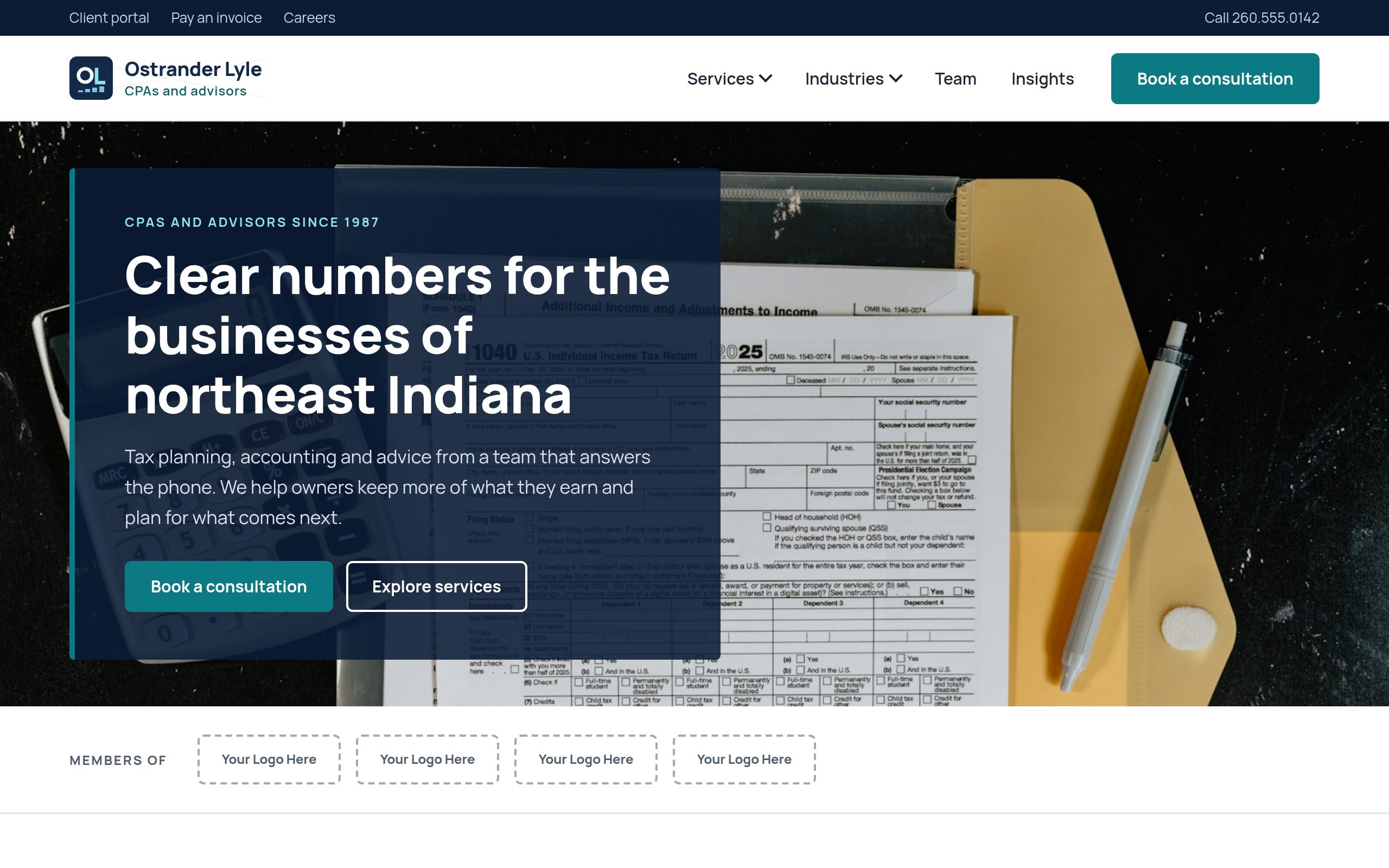 Ostrander Lyle CPAs home page