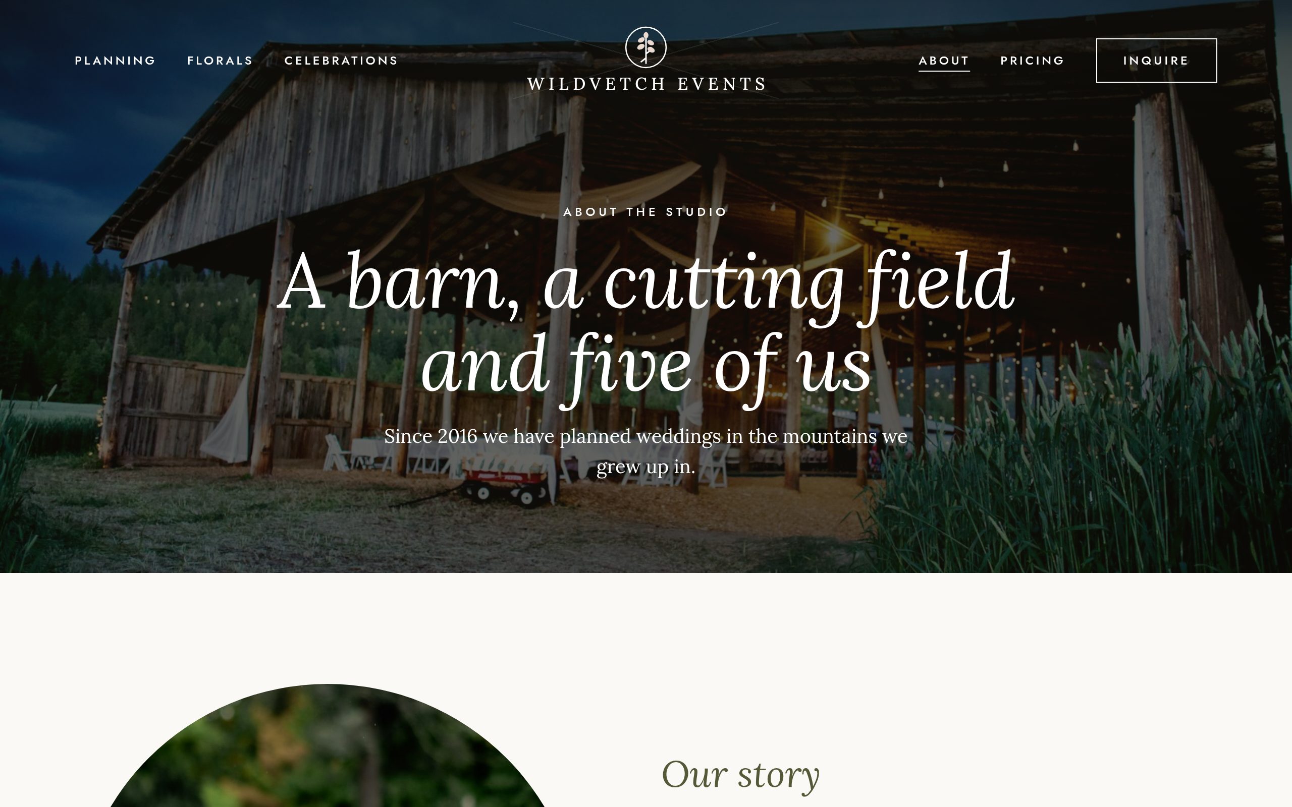 Wildvetch Events about us page