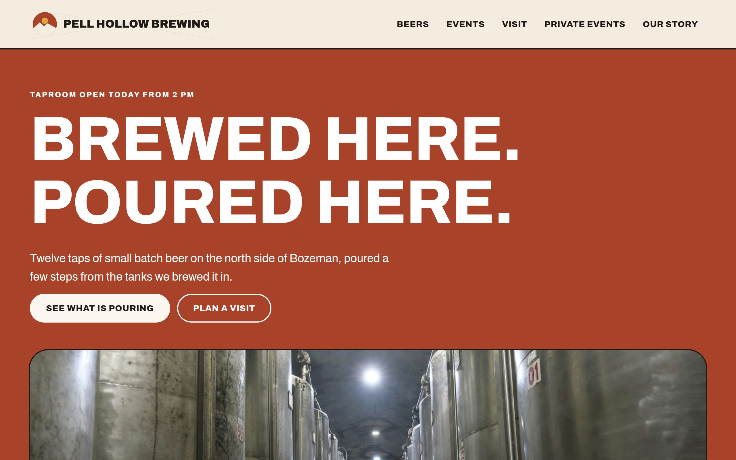 Pell Hollow Brewing home page