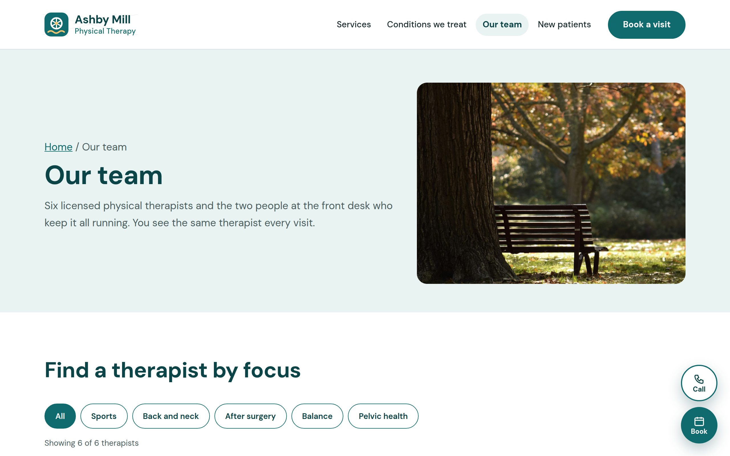 Ashby Mill Physical Therapy team page