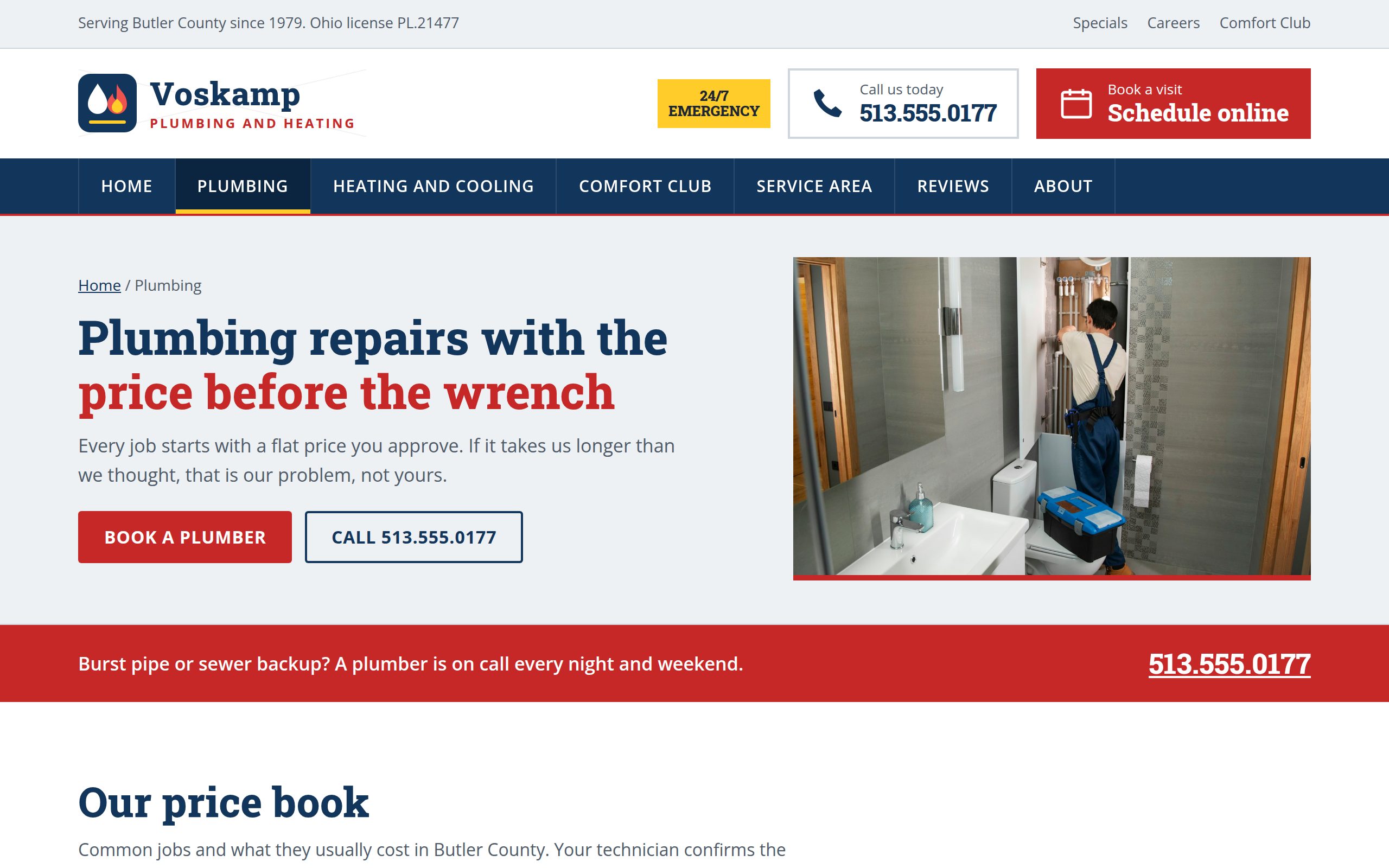 Voskamp Plumbing and Heating plumbing page