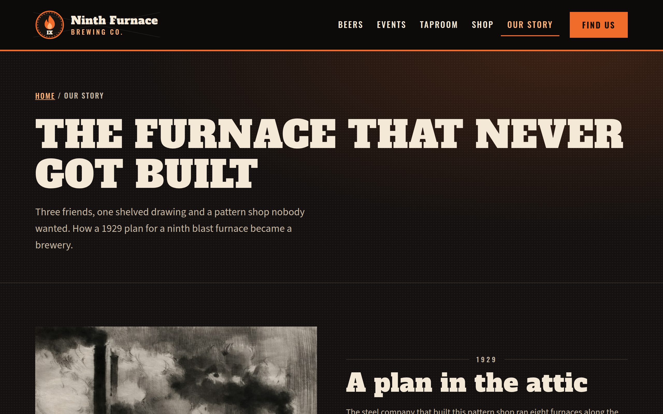 Ninth Furnace Brewing Co about us page