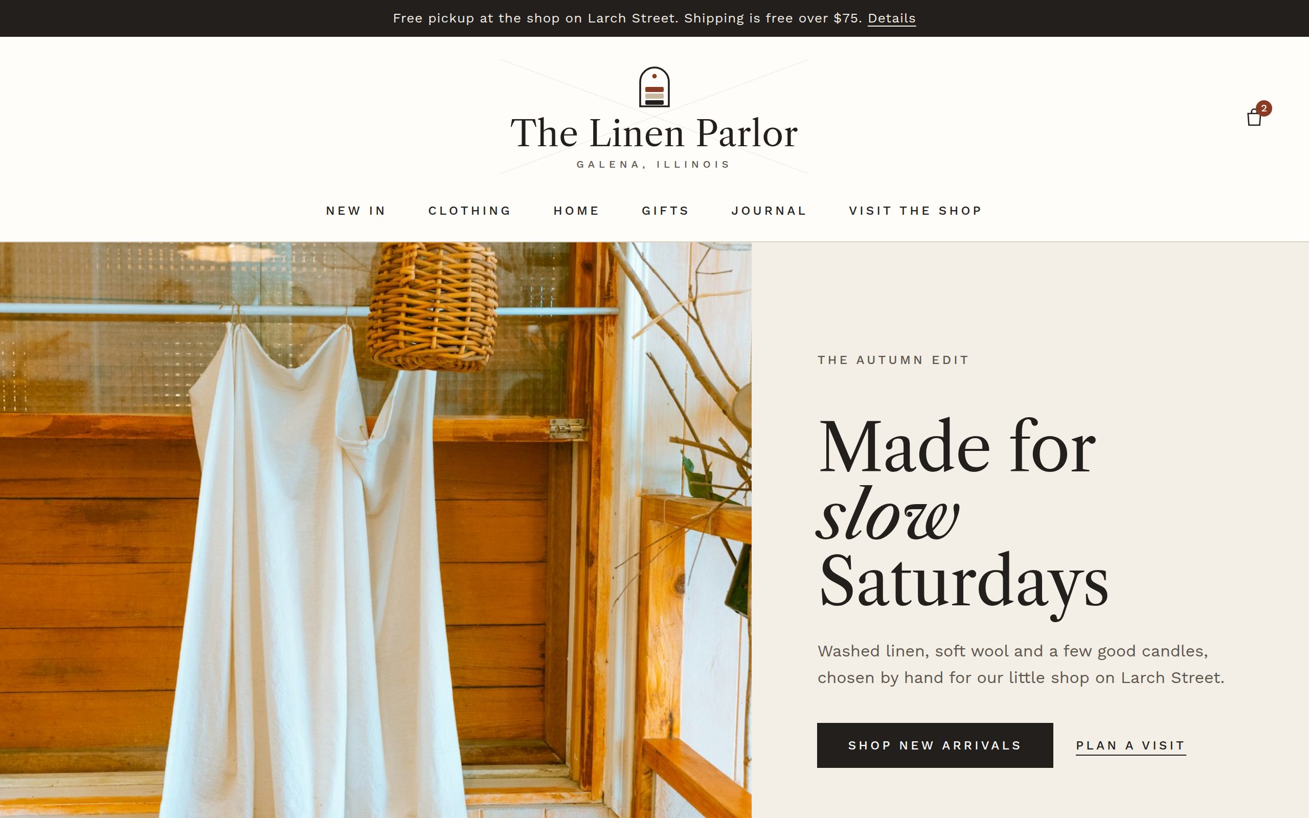 The Linen Parlor home page