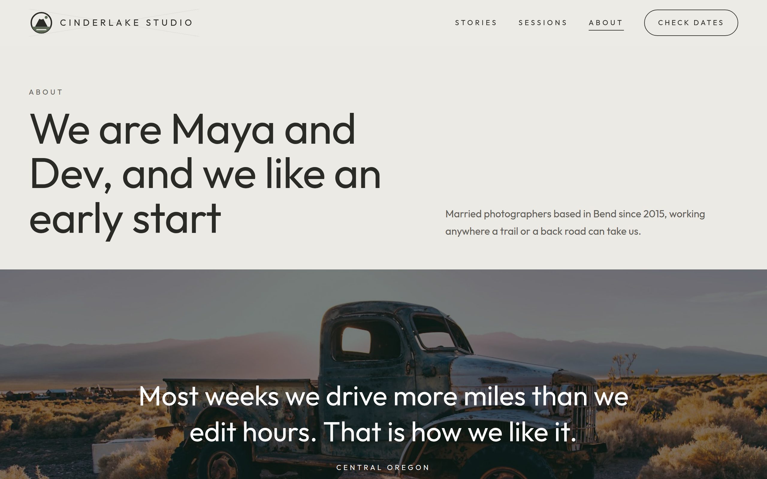 Cinderlake Studio about us page