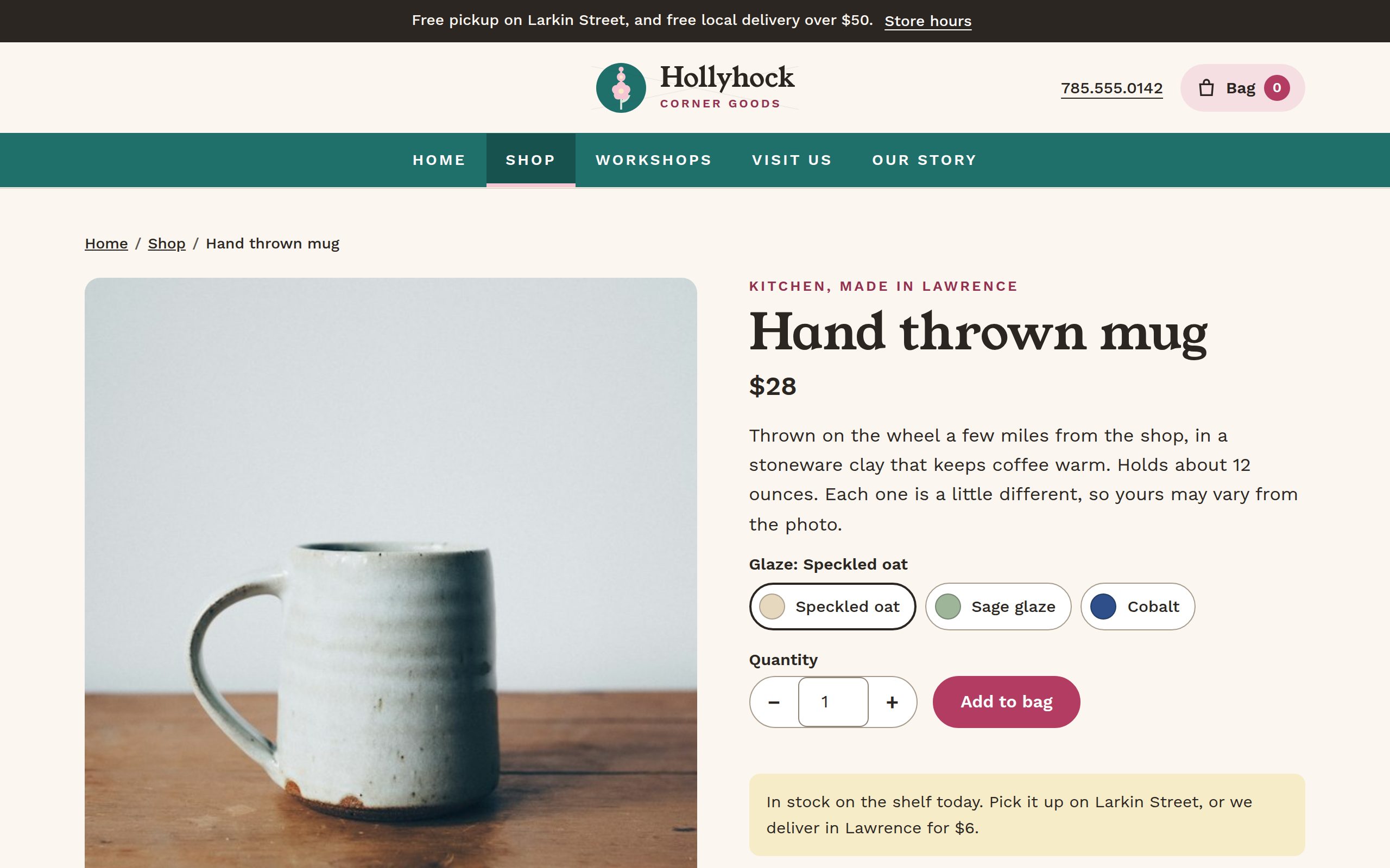 Hollyhock Corner Goods product detail page