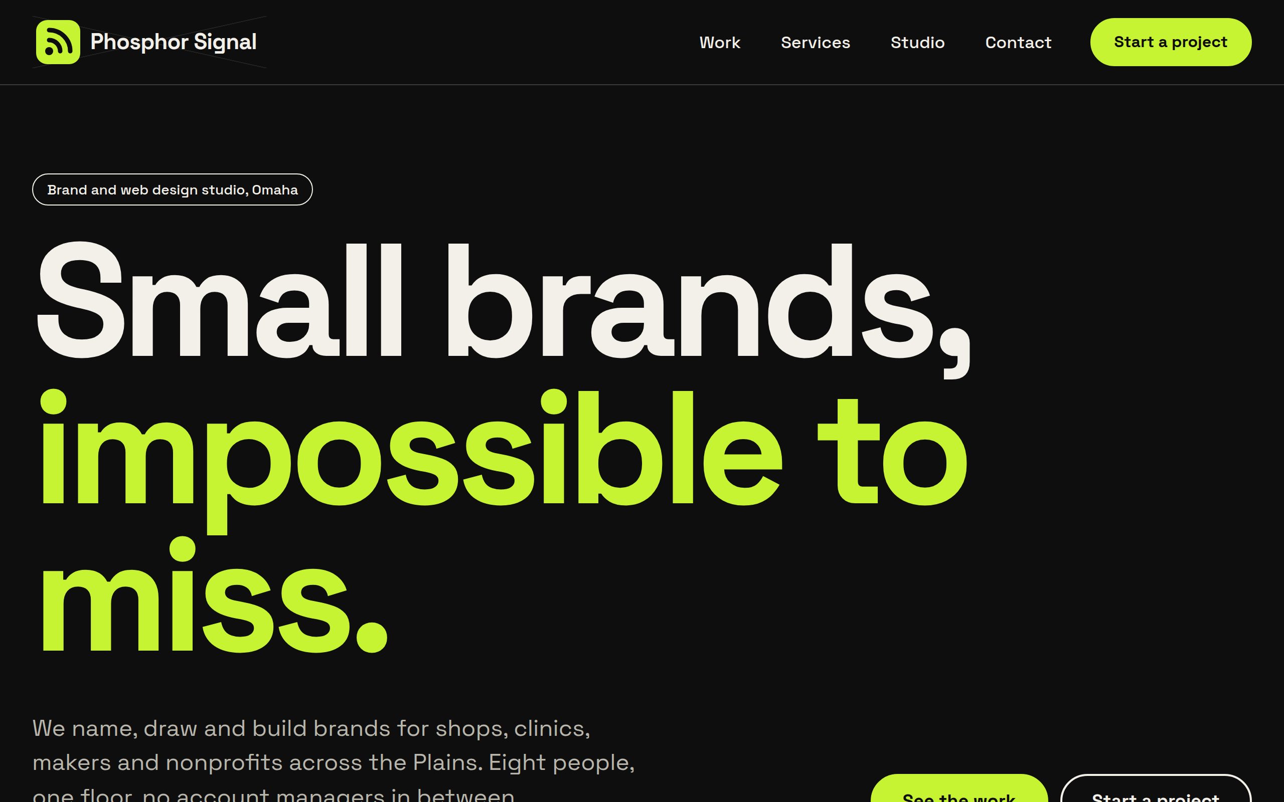 Phosphor Signal home page